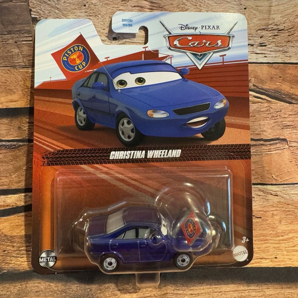 Disney Pixar Cars Christina Wheeland Piston Cup Fan Mattel Die-Cast 1:55 NEW